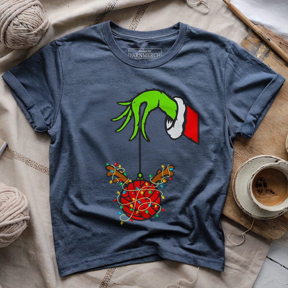 Hook the Halls T-shirt - Prismatic Fiber Arts