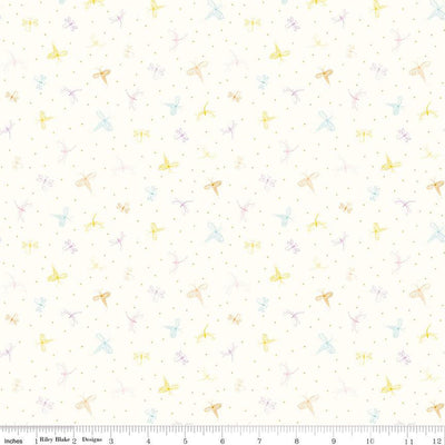 Hush Hush 5 Dashing Dragonflies Cotton 43"/44" Fabric Per Yard - Prismatic Fiber Arts