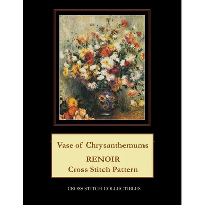 Vase of Chrysanthemums: Renoir cross stitch pattern