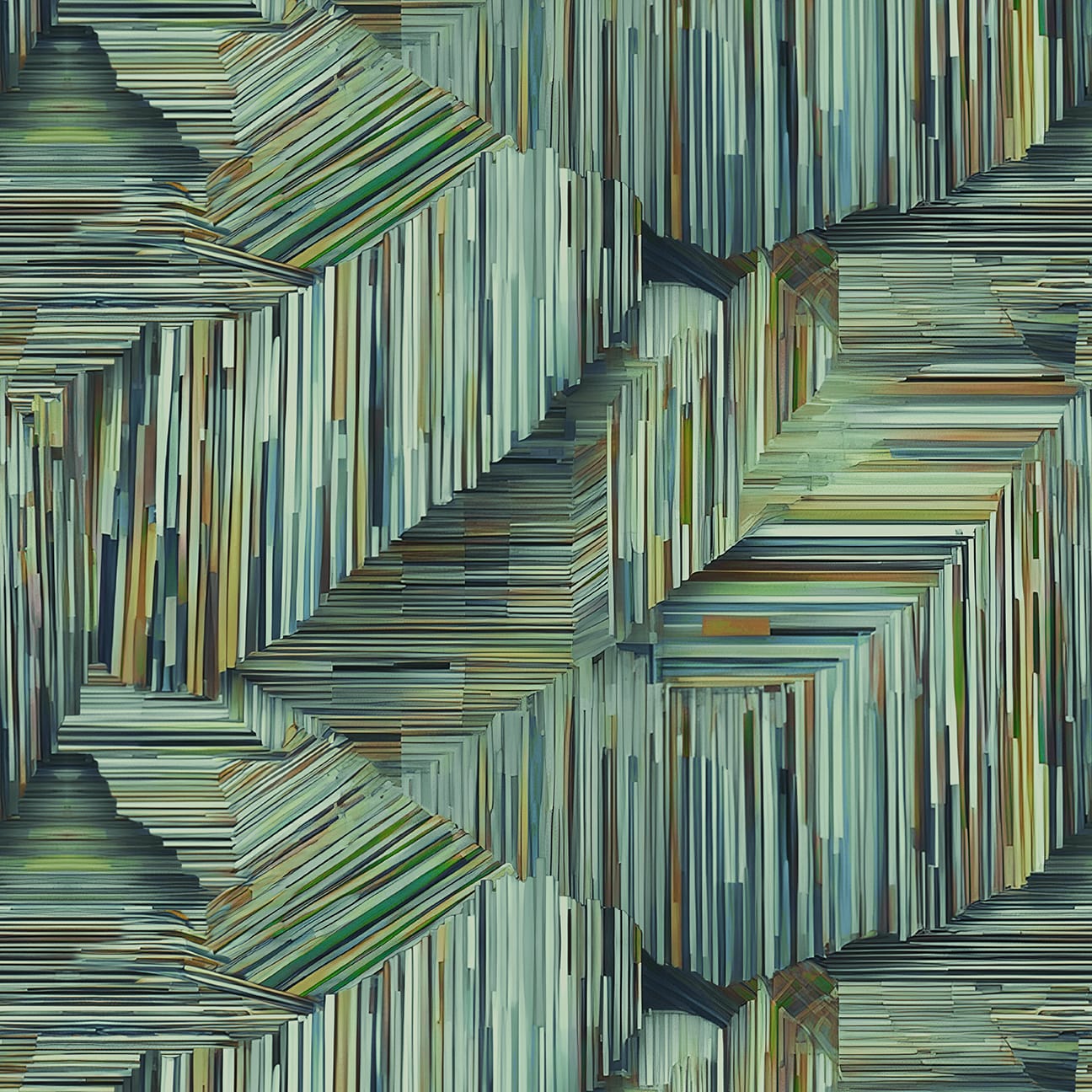 I Walk the Line Emerald Cotton Wideback Fabric per yard - Prismatic Fiber Arts