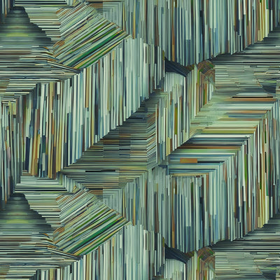 I Walk the Line Emerald Cotton Wideback Fabric per yard - Prismatic Fiber Arts