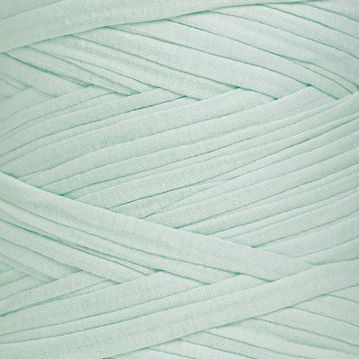 Recycled T-Shirt Fabric Yarn - Ice Green Color - Prismatic Fiber Arts