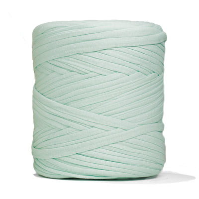 Recycled T-Shirt Fabric Yarn - Ice Green Color - Prismatic Fiber Arts
