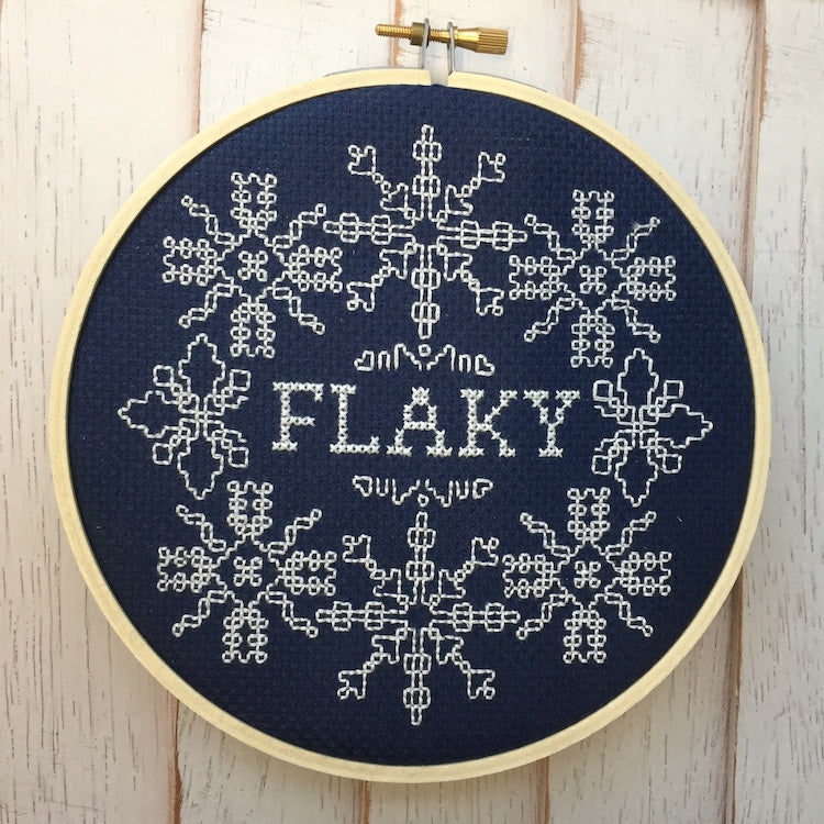 Flaky Counted Cross Stitch DIY KIT Intermediate - Prismatic Fiber Arts