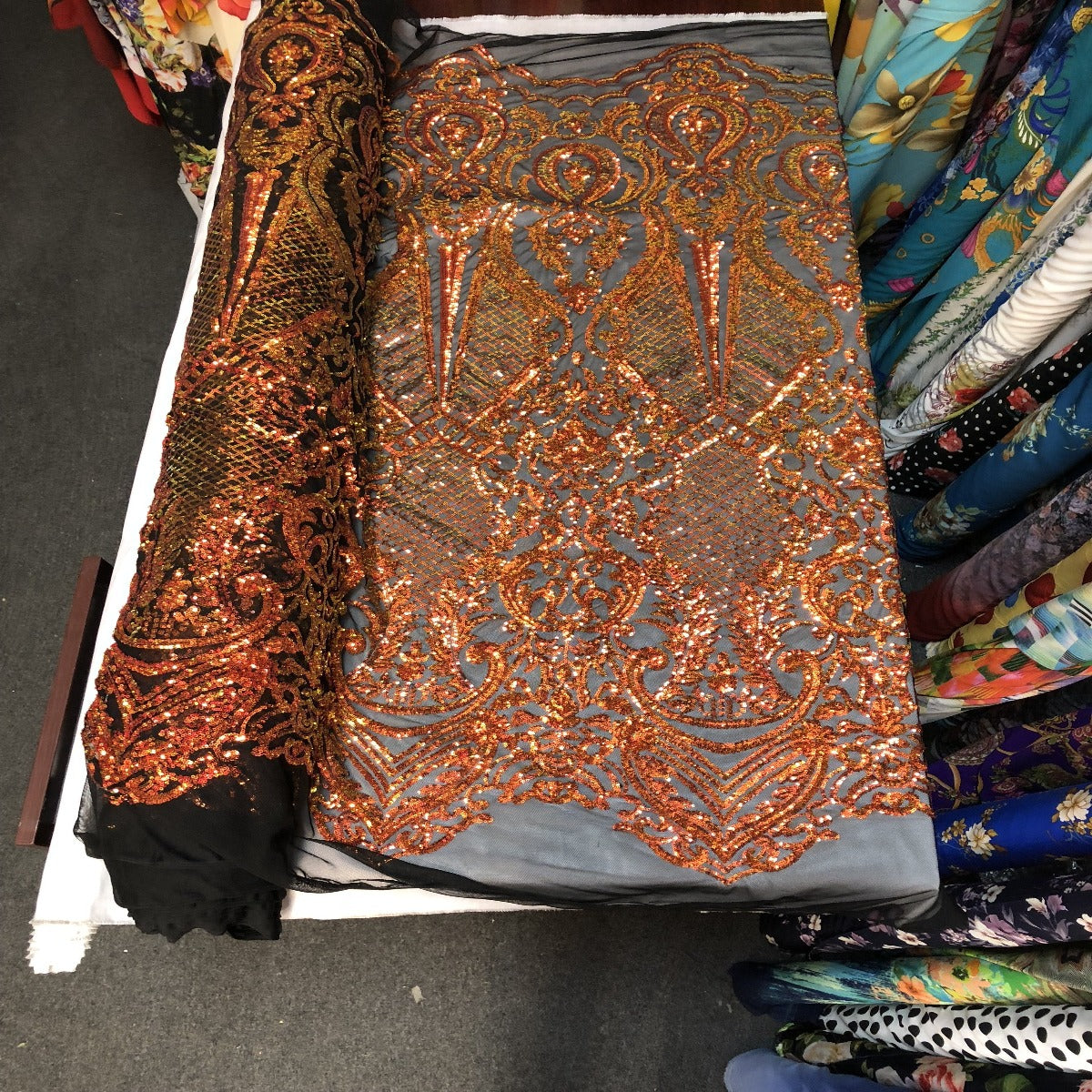 Chantal Deluxe Stretch Sequins Fabric - Prismatic Fiber Arts