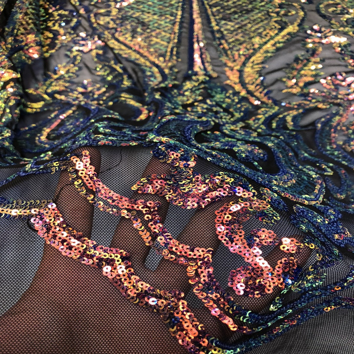 Chantal Deluxe Stretch Sequins Fabric - Prismatic Fiber Arts