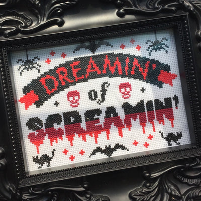 Dreamin' of Screamin' Counted Cross Stitch DIY KIT - Prismatic Fiber Arts