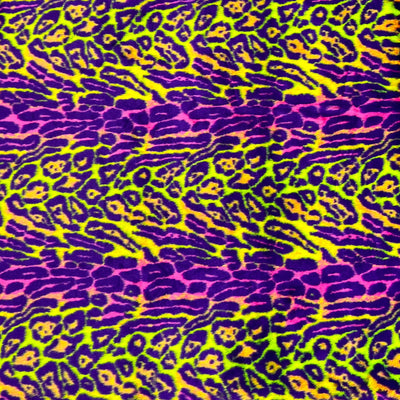Multicolor Rainbow Leopard Print Faux Fur Fabric - Prismatic Fiber Arts