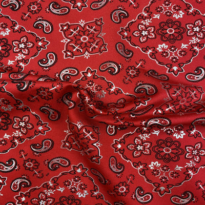Bandana Paisley Print Spandex Fabric - Prismatic Fiber Arts