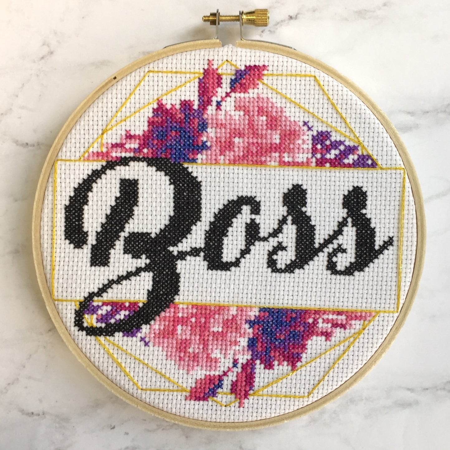 Boss Counted Cross Stitch DIY KIT - Prismatic Fiber Arts