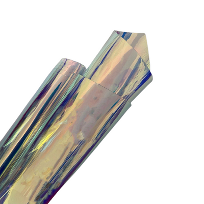 Rainbow Iridescent PVC Clear Vinyl Fabric - Prismatic Fiber Arts