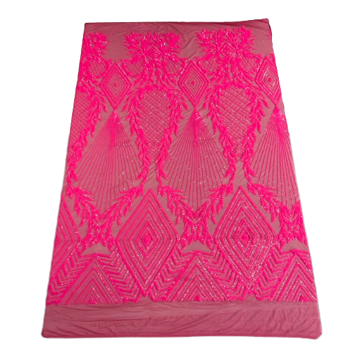Alpica Geometric Stretch Sequins Fabric - Prismatic Fiber Arts