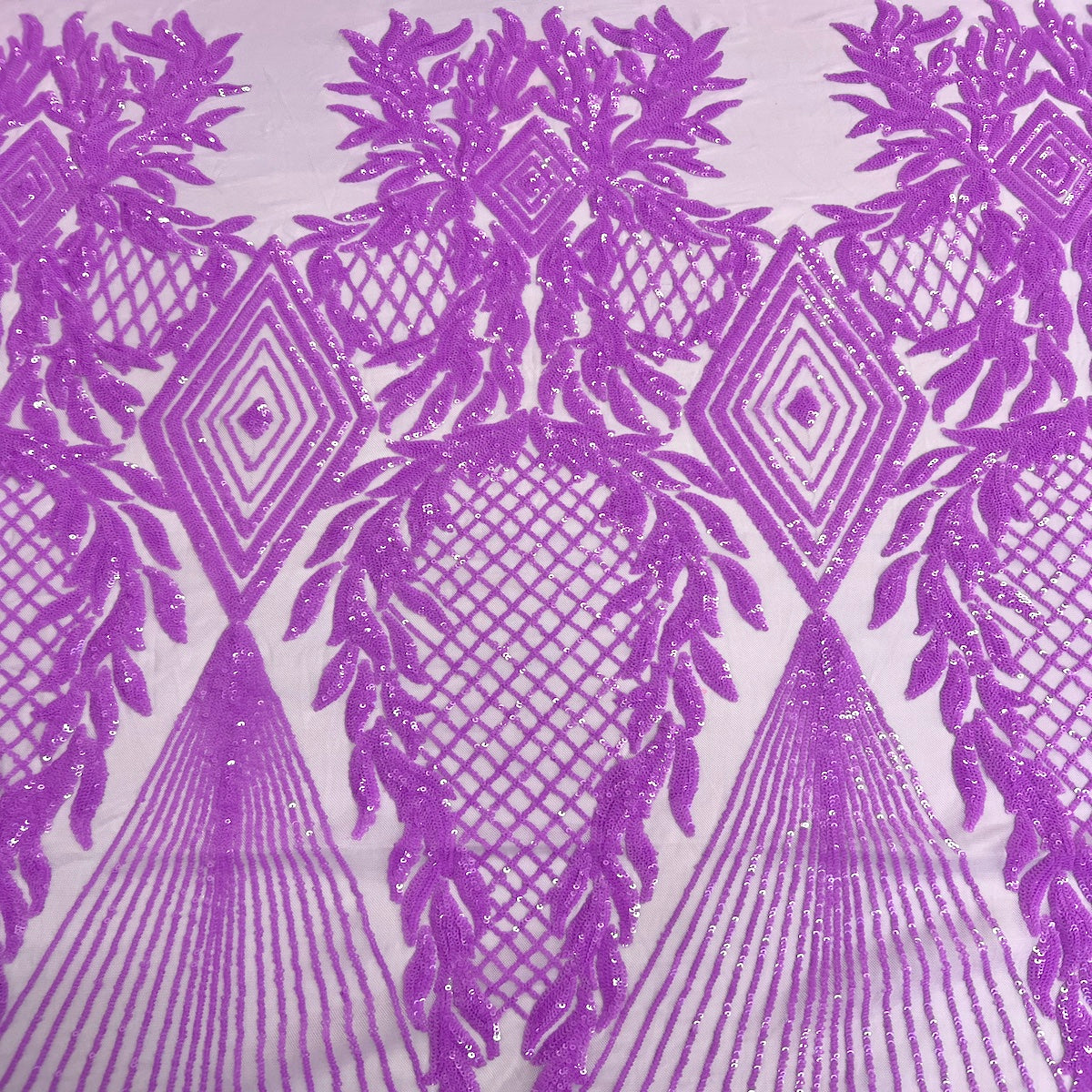 Alpica Geometric Stretch Sequins Fabric - Prismatic Fiber Arts