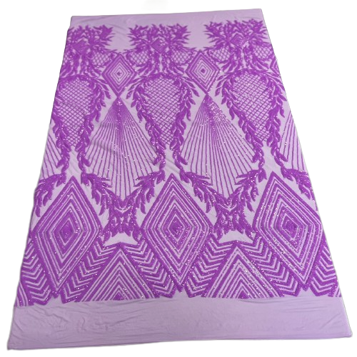 Alpica Geometric Stretch Sequins Fabric - Prismatic Fiber Arts