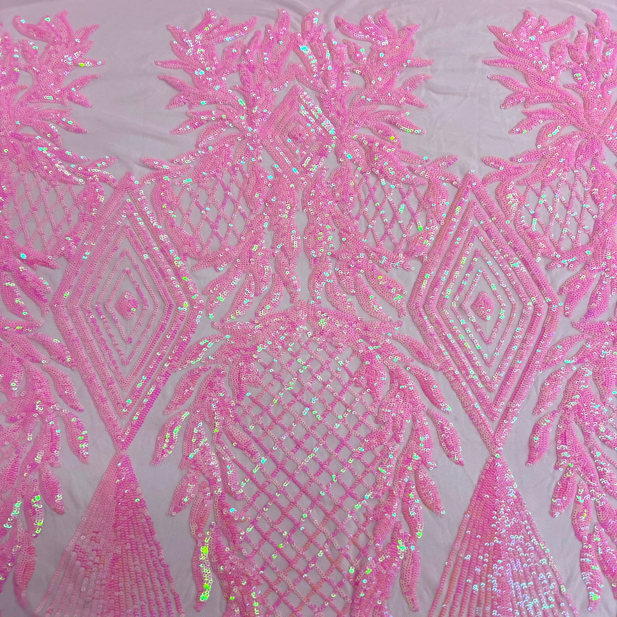 Alpica Geometric Stretch Sequins Fabric - Prismatic Fiber Arts