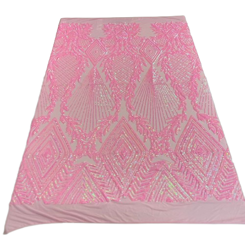 Alpica Geometric Stretch Sequins Fabric - Prismatic Fiber Arts