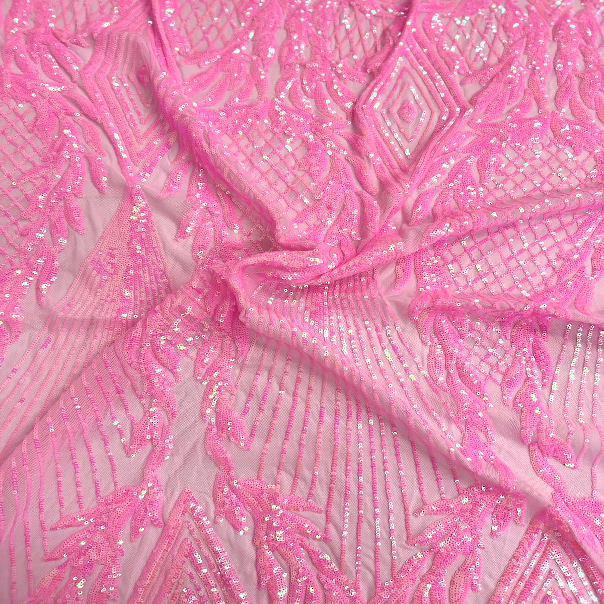 Alpica Geometric Stretch Sequins Fabric - Prismatic Fiber Arts