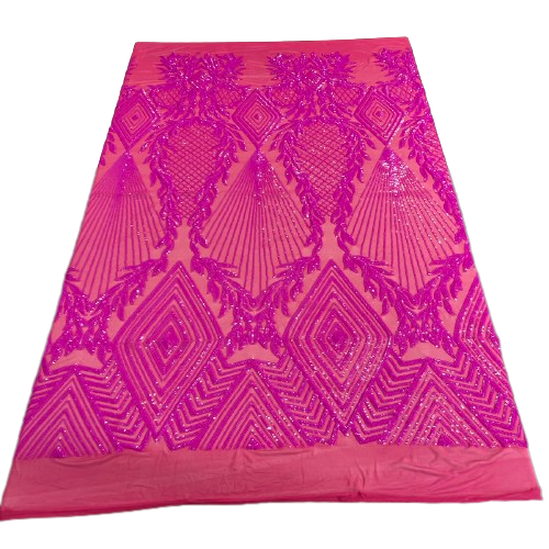 Alpica Geometric Stretch Sequins Fabric - Prismatic Fiber Arts