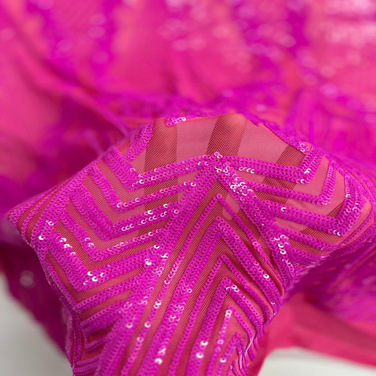 Alpica Geometric Stretch Sequins Fabric - Prismatic Fiber Arts