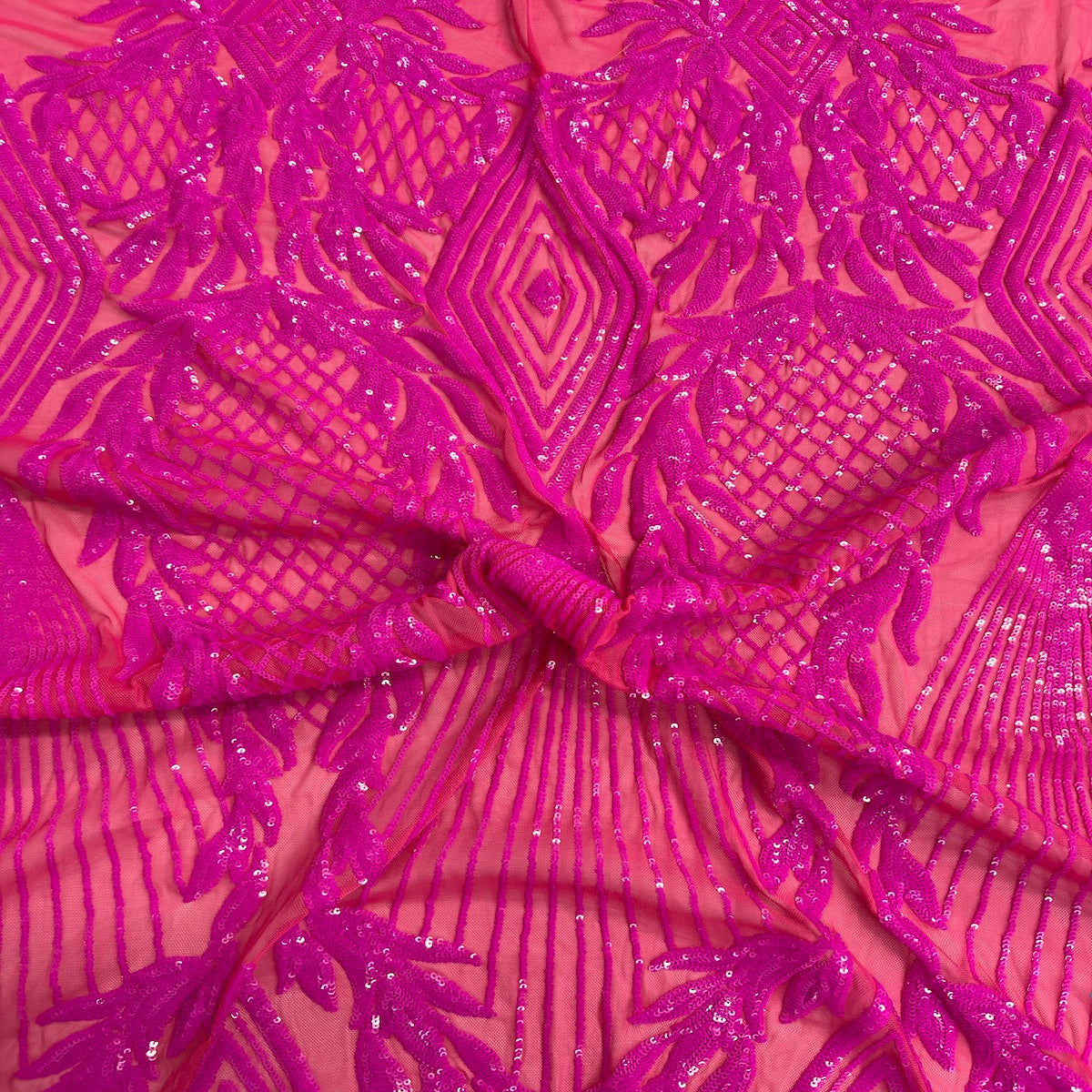 Alpica Geometric Stretch Sequins Fabric - Prismatic Fiber Arts