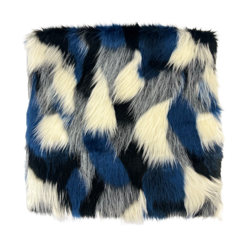 Multicolor Patchwork Faux Fur Fabric - Prismatic Fiber Arts
