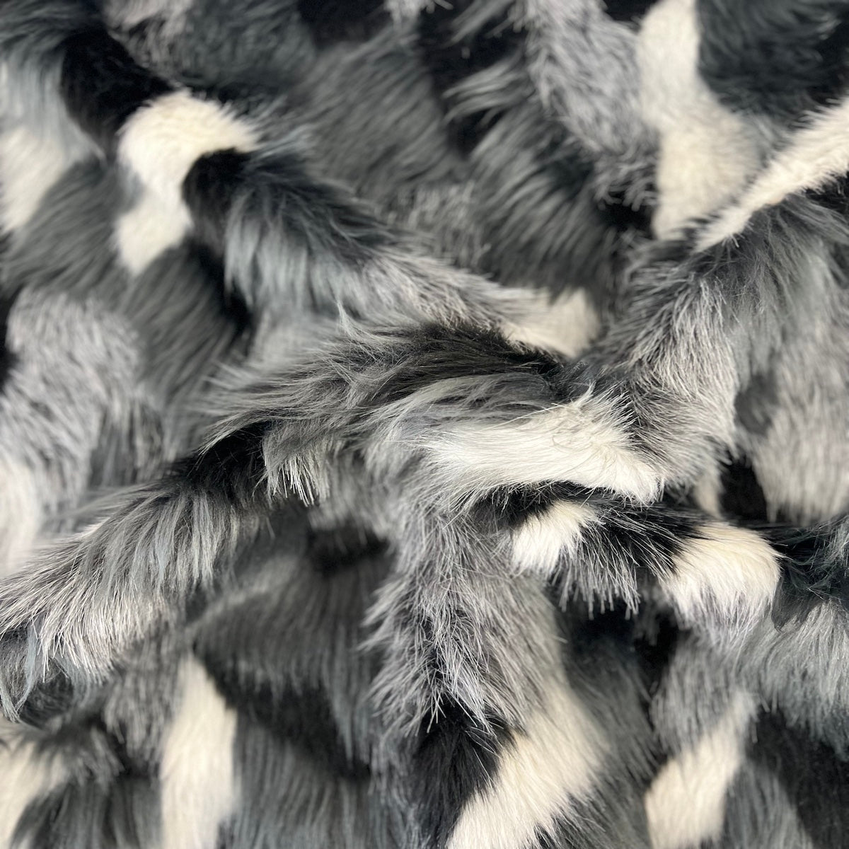Multicolor Patchwork Faux Fur Fabric - Prismatic Fiber Arts