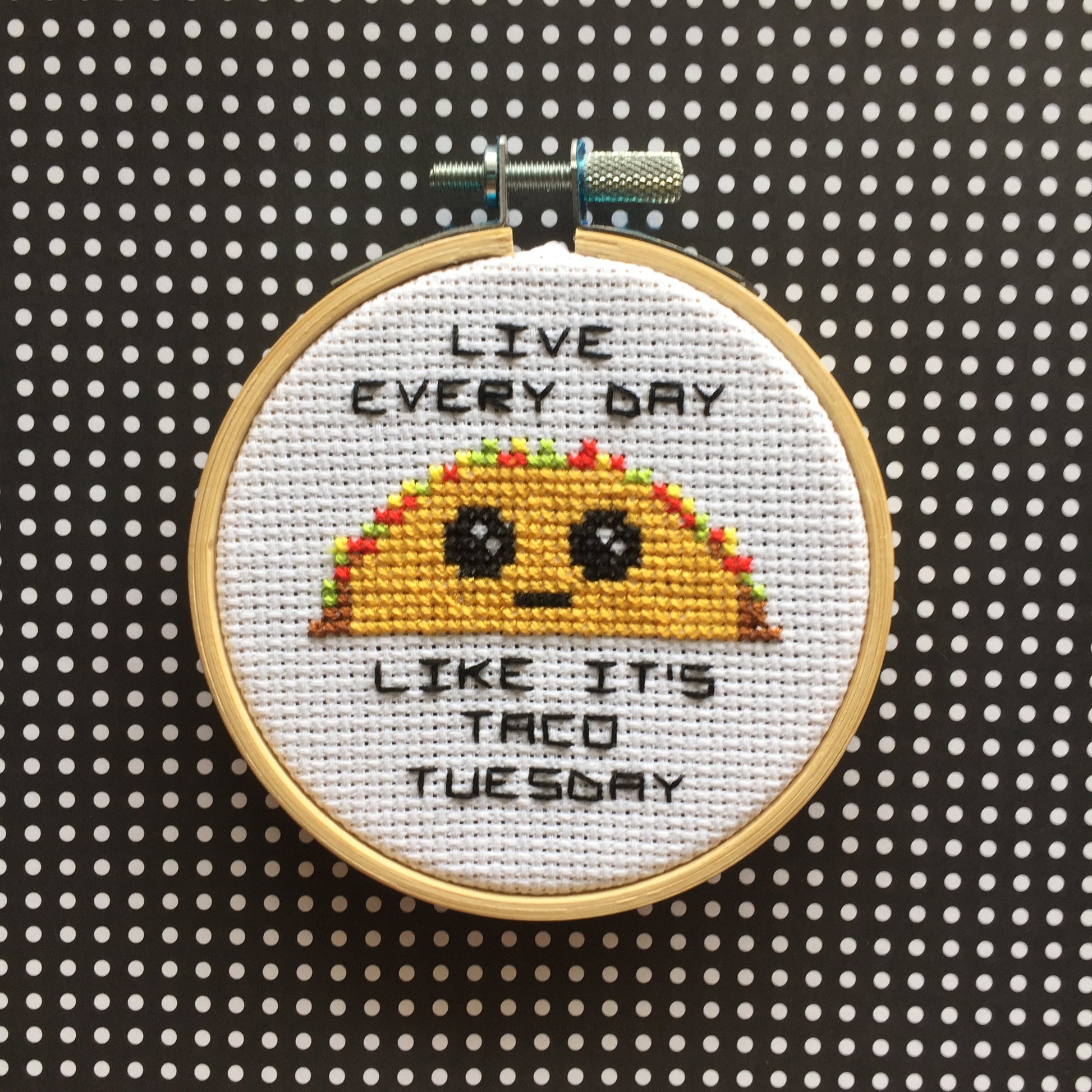 Taco Tuesday Counted Cross Stitch DIY KIT - Prismatic Fiber Arts
