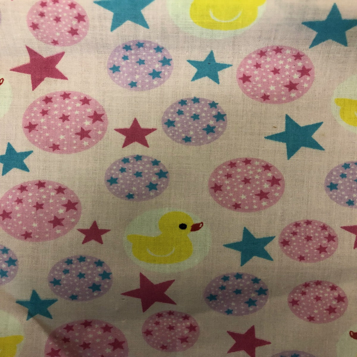 Rubber Ducky Print Poly Cotton Fabric - Prismatic Fiber Arts
