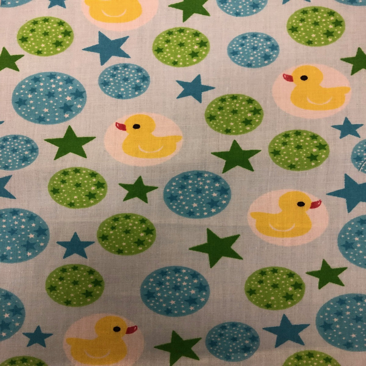 Rubber Ducky Print Poly Cotton Fabric - Prismatic Fiber Arts