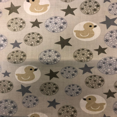 Rubber Ducky Print Poly Cotton Fabric - Prismatic Fiber Arts