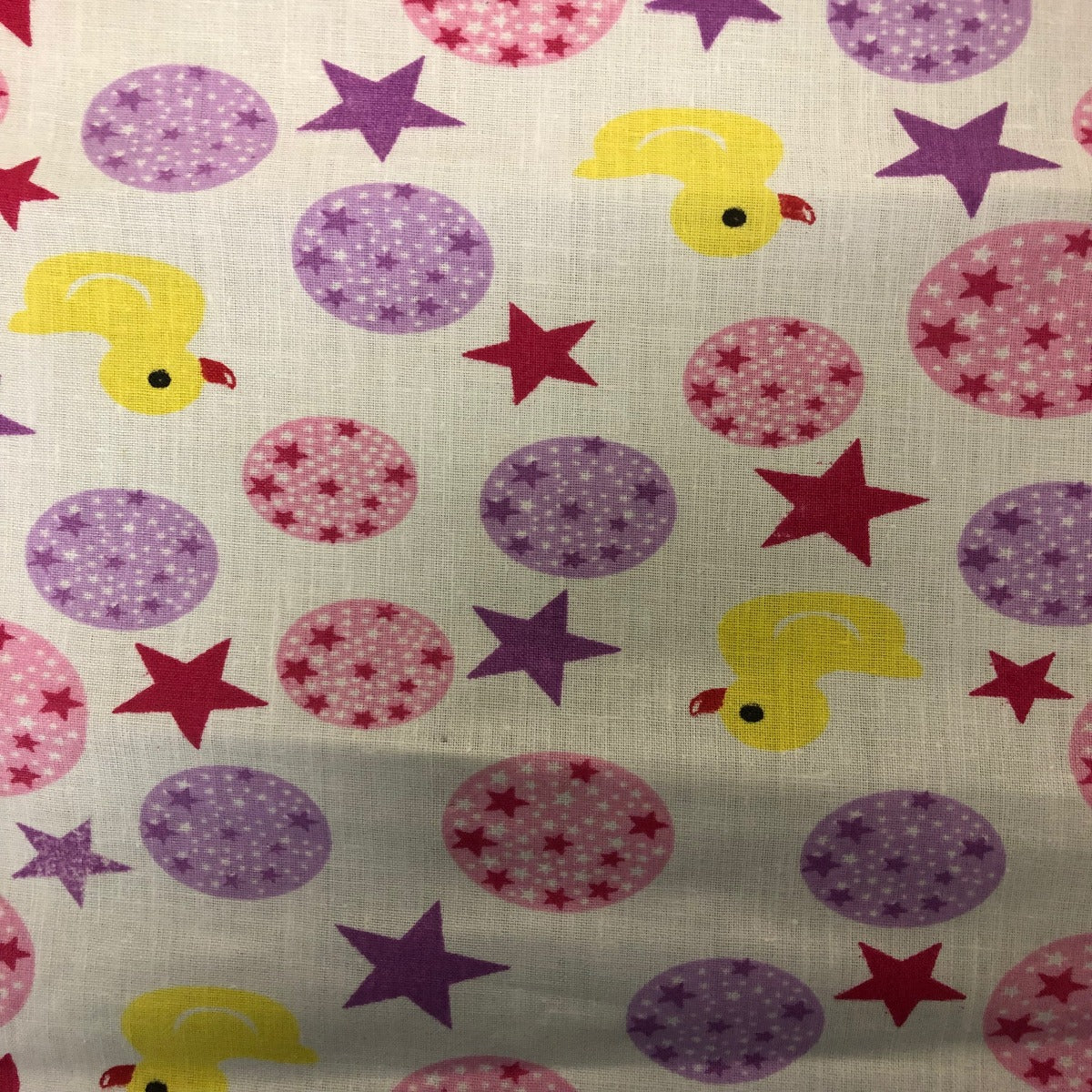 Rubber Ducky Print Poly Cotton Fabric - Prismatic Fiber Arts