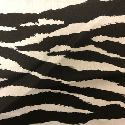 Zebra Print Poly Cotton Fabric - Prismatic Fiber Arts