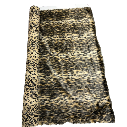 Leopard Print Faux Fur Fabric - Prismatic Fiber Arts