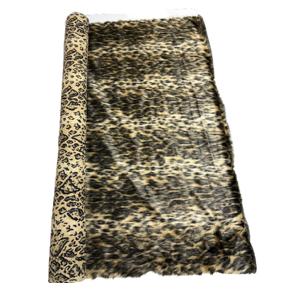 Leopard Print Faux Fur Fabric - Prismatic Fiber Arts