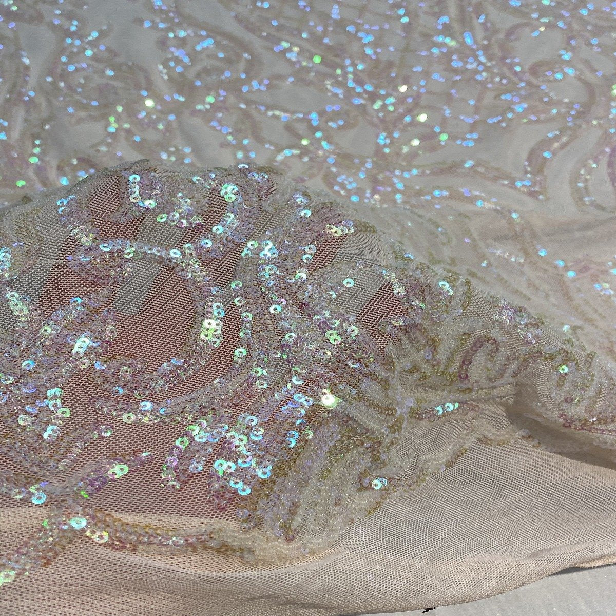 Luna Stretch Sequins Fabric - Prismatic Fiber Arts