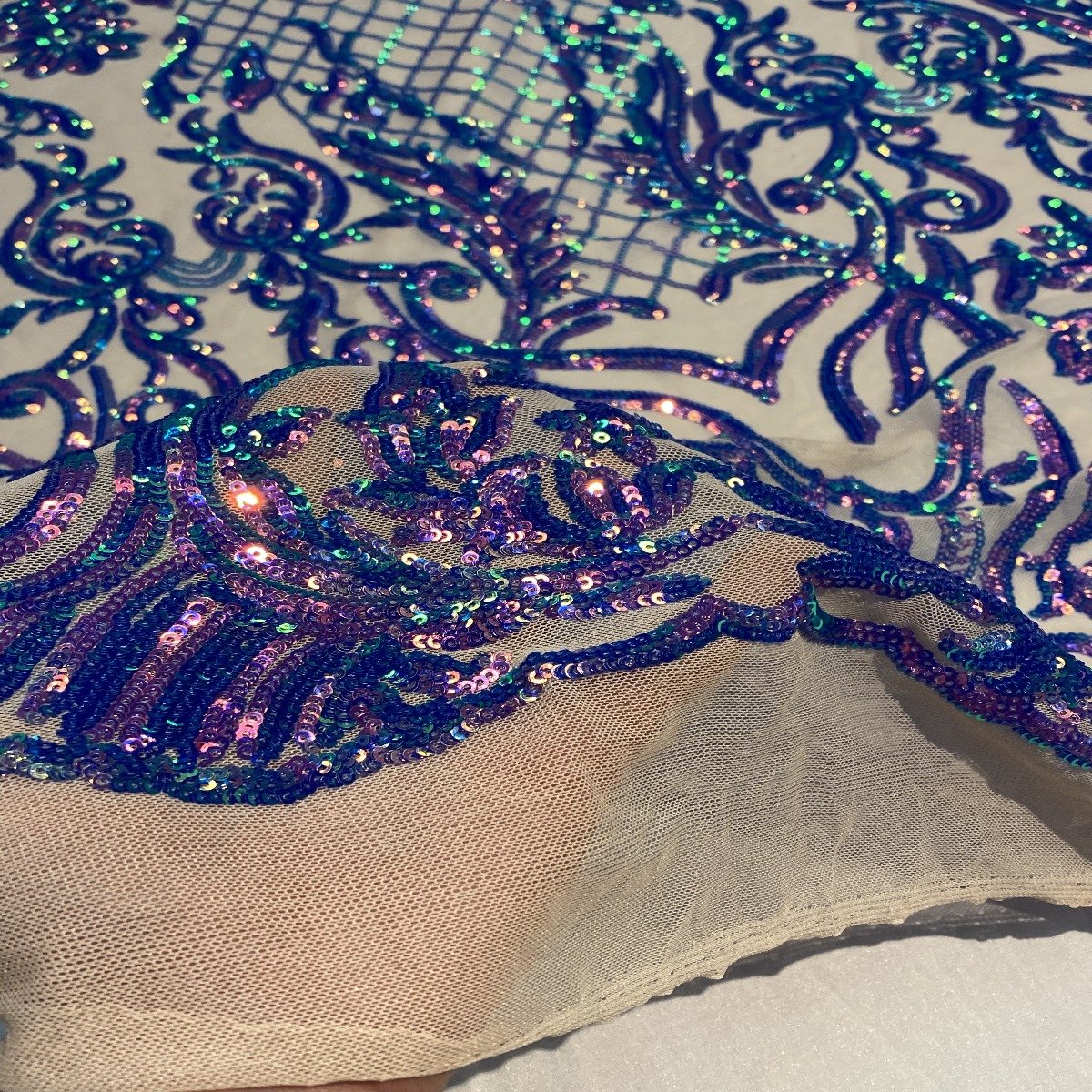 Luna Stretch Sequins Fabric - Prismatic Fiber Arts