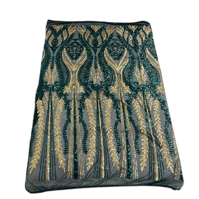 Alina Damask Stretch Sequins Fabric - Prismatic Fiber Arts
