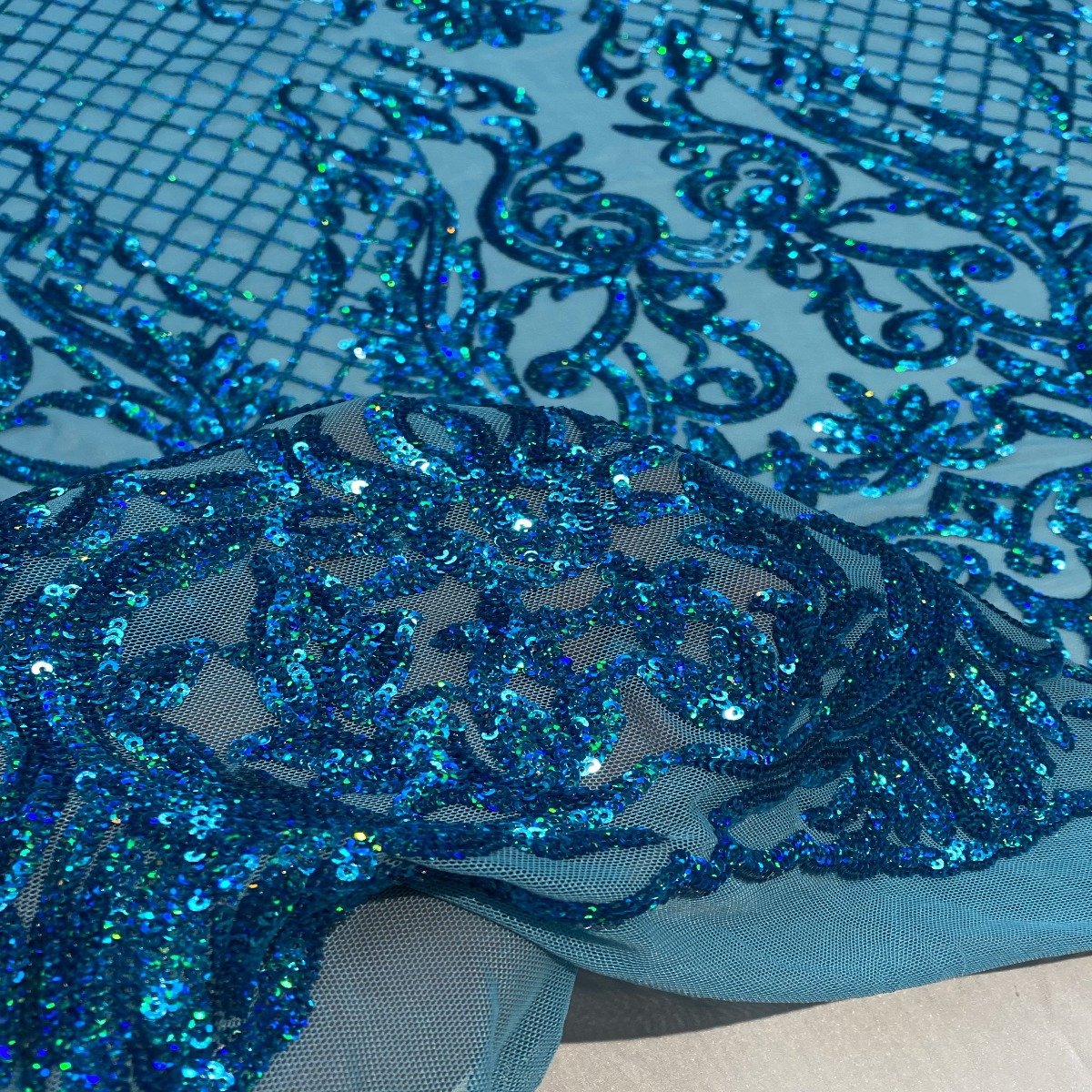 Luna Stretch Sequins Fabric - Prismatic Fiber Arts