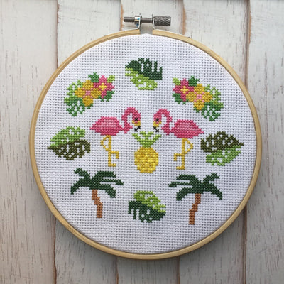 Tropical Counted Cross Stitch DIY KIT Intermediate - Prismatic Fiber Arts