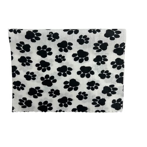 Puppy Paw Print Print Poly Cotton Fabric - Prismatic Fiber Arts