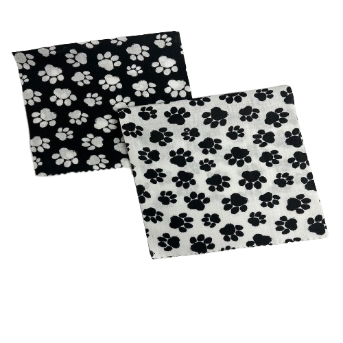 Puppy Paw Print Print Poly Cotton Fabric - Prismatic Fiber Arts