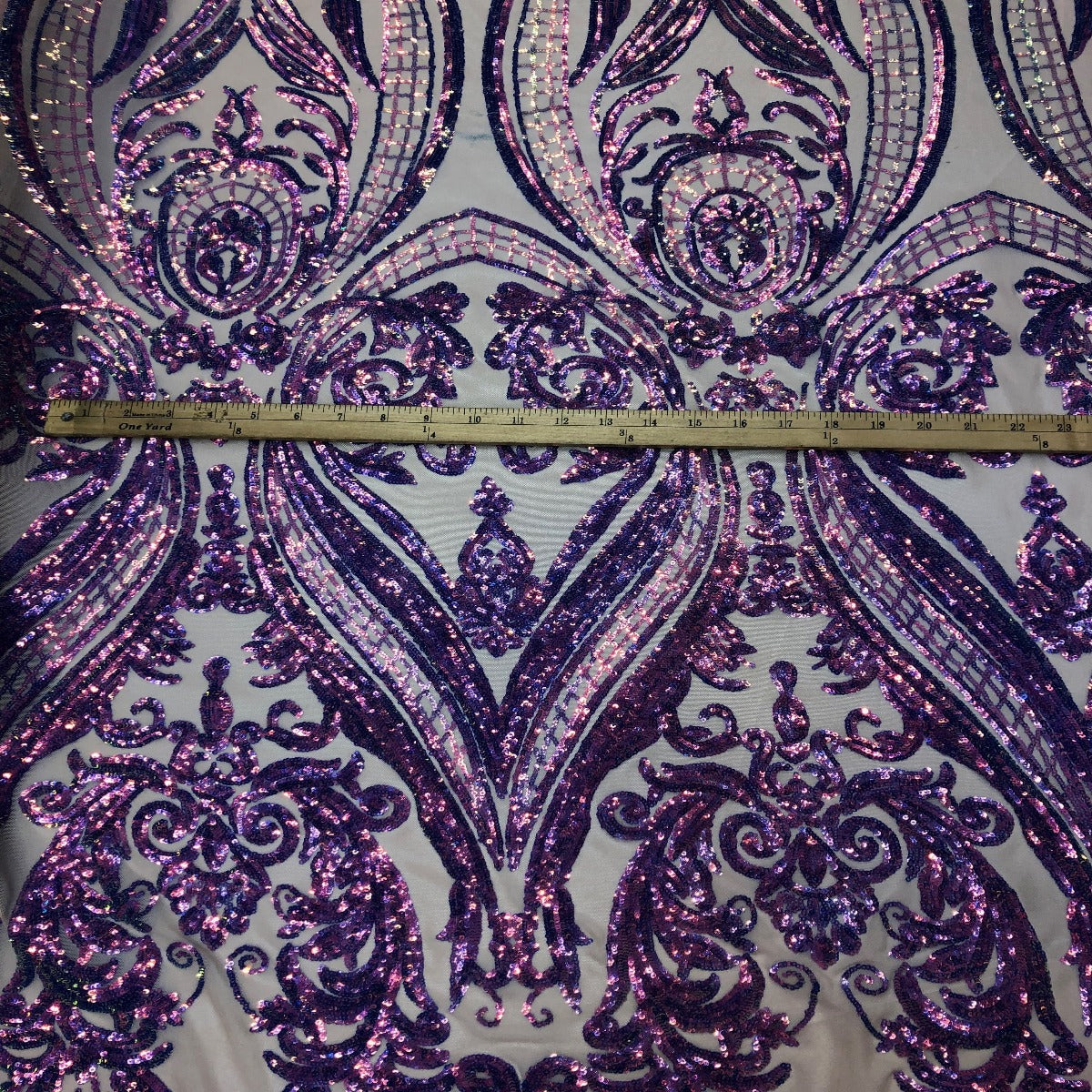 Catina Damask Stretch Sequins Fabric