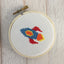 Rocket Ship Counted Cross Stitch DIY Kit - Prismatic Fiber Arts
