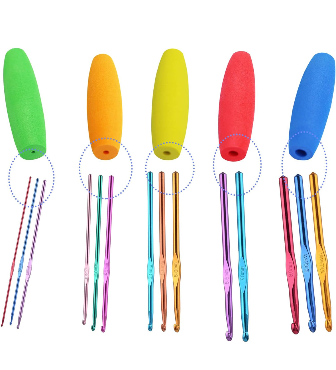 Crochet Hook Grips Set - Prismatic Fiber Arts