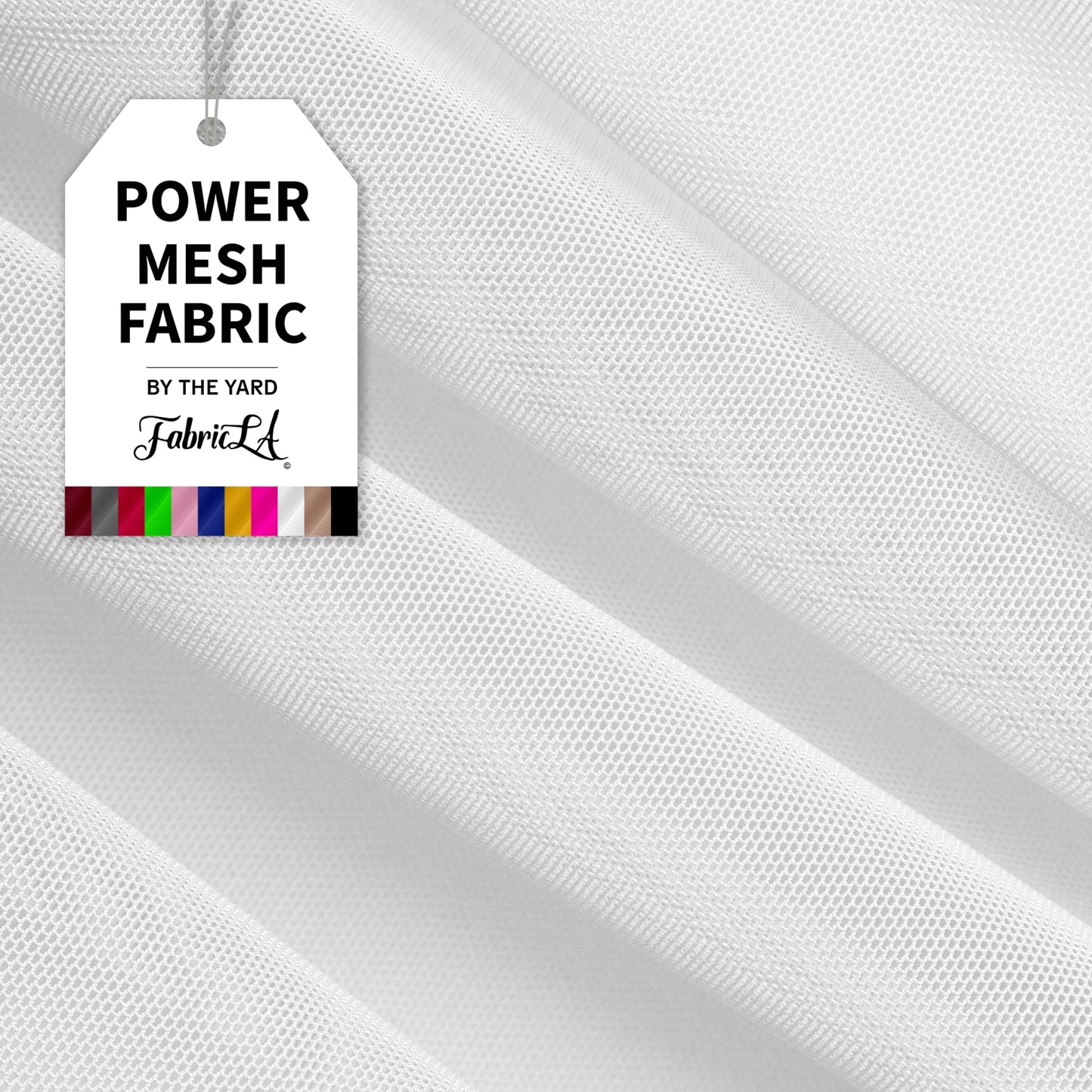 Nylon Spandex Performance Power Mesh Fabric | White - Prismatic Fiber Arts