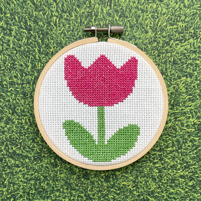 Tulip by Mary Engelbreit Counted Cross Stitch DIY KIT - Prismatic Fiber Arts