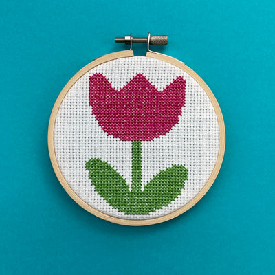 Tulip by Mary Engelbreit Counted Cross Stitch DIY KIT - Prismatic Fiber Arts