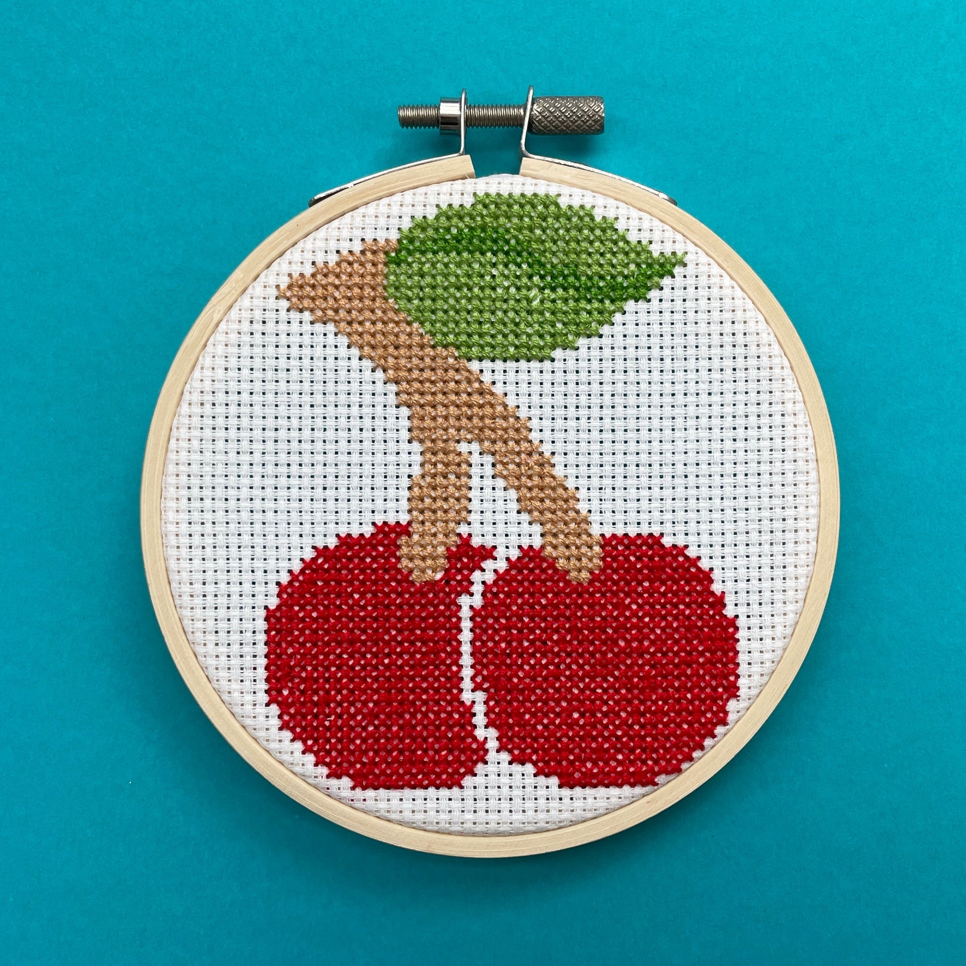 Cherries by Mary Engelbreit Counted Cross Stitch DIY KIT - Prismatic Fiber Arts