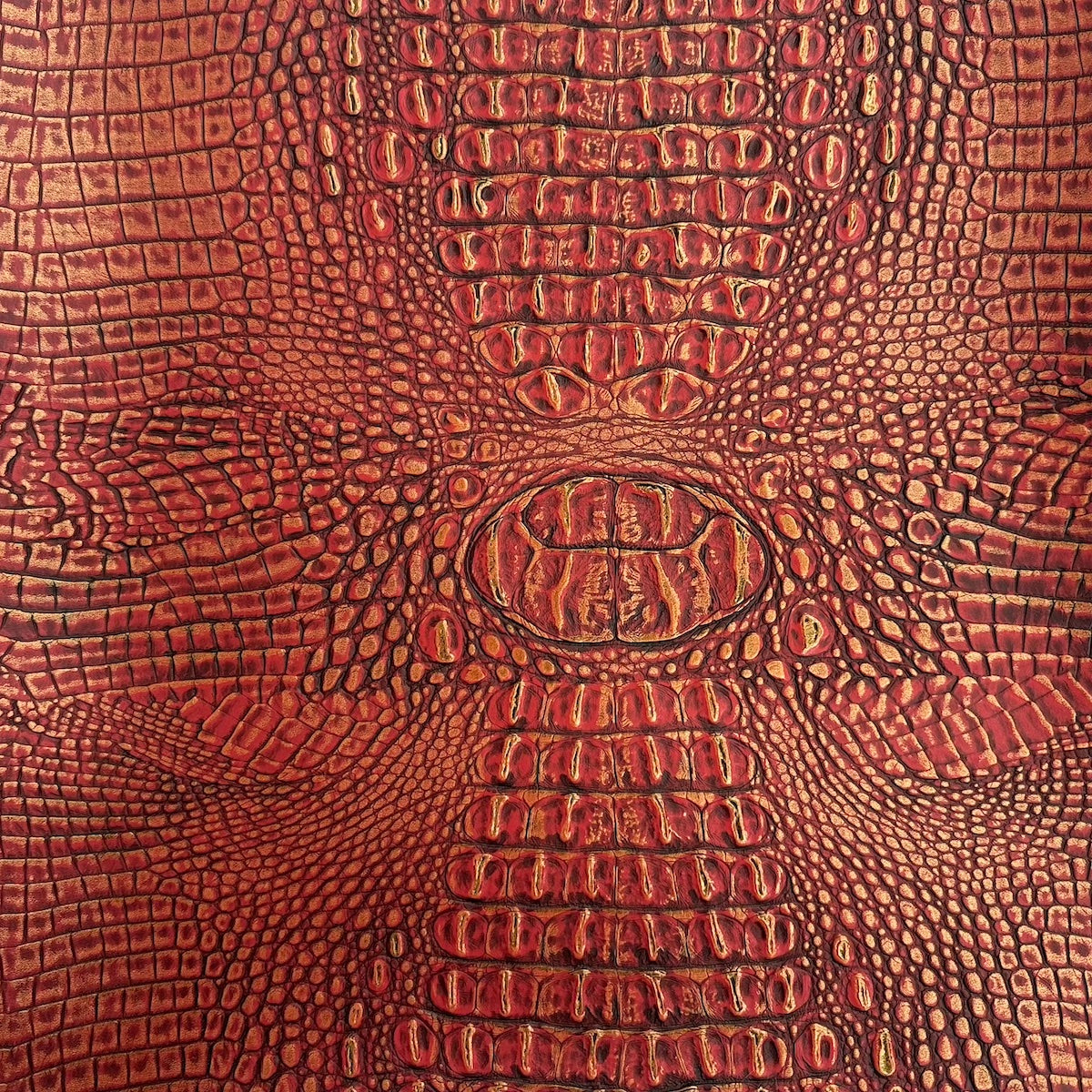 Mugger Two Tone Gator Faux Leather Vinyl Fabric - Prismatic Fiber Arts