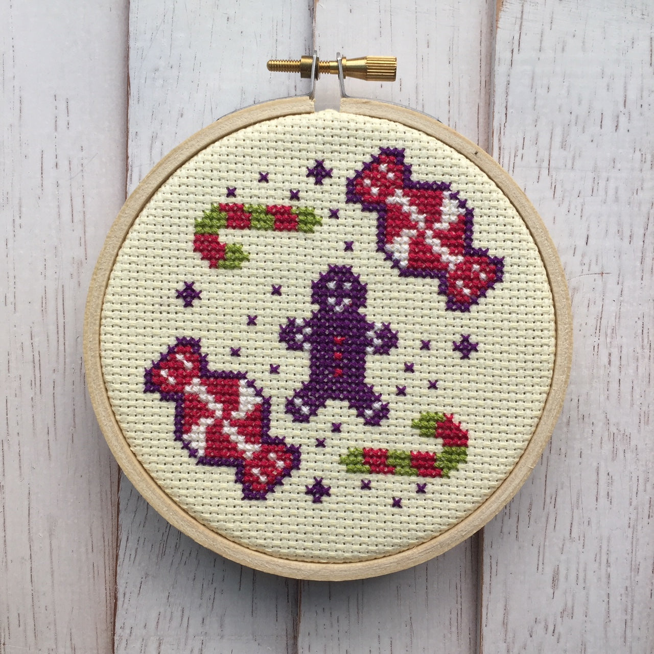 Sugar and Spice Holiday Christmas Counted Cross Stitch DIY Kit Beginner - Prismatic Fiber Arts